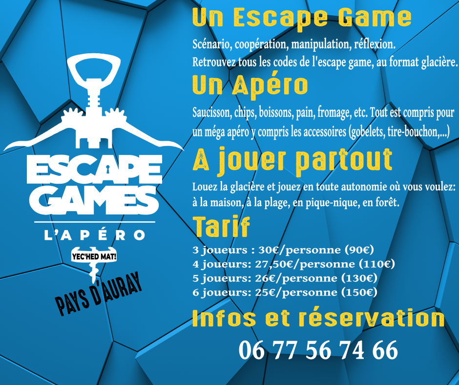 infos escape game apéro pays auray
