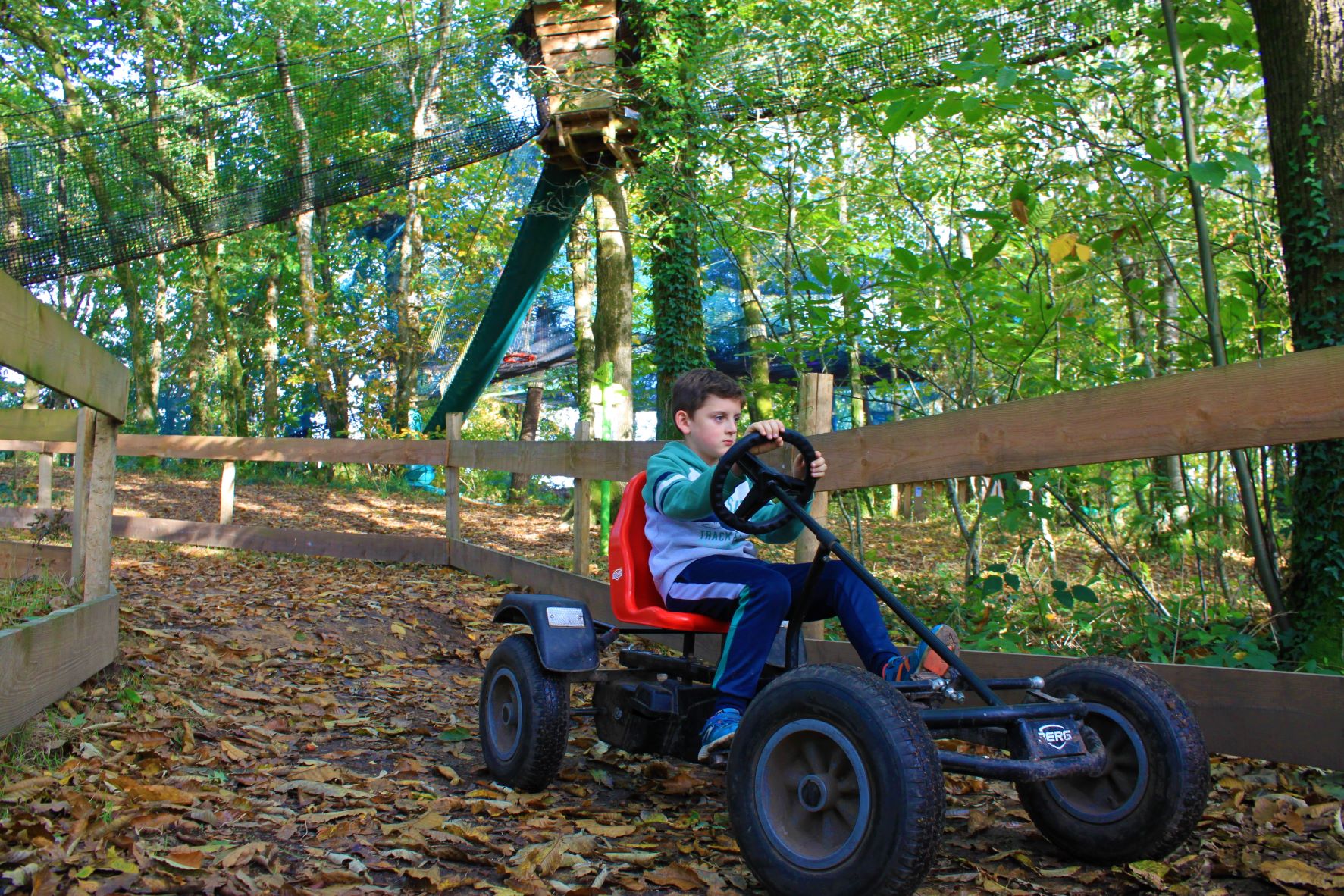 kart a pedales land aux lutins parc filet nature en famille parcabout morbihan bretagne